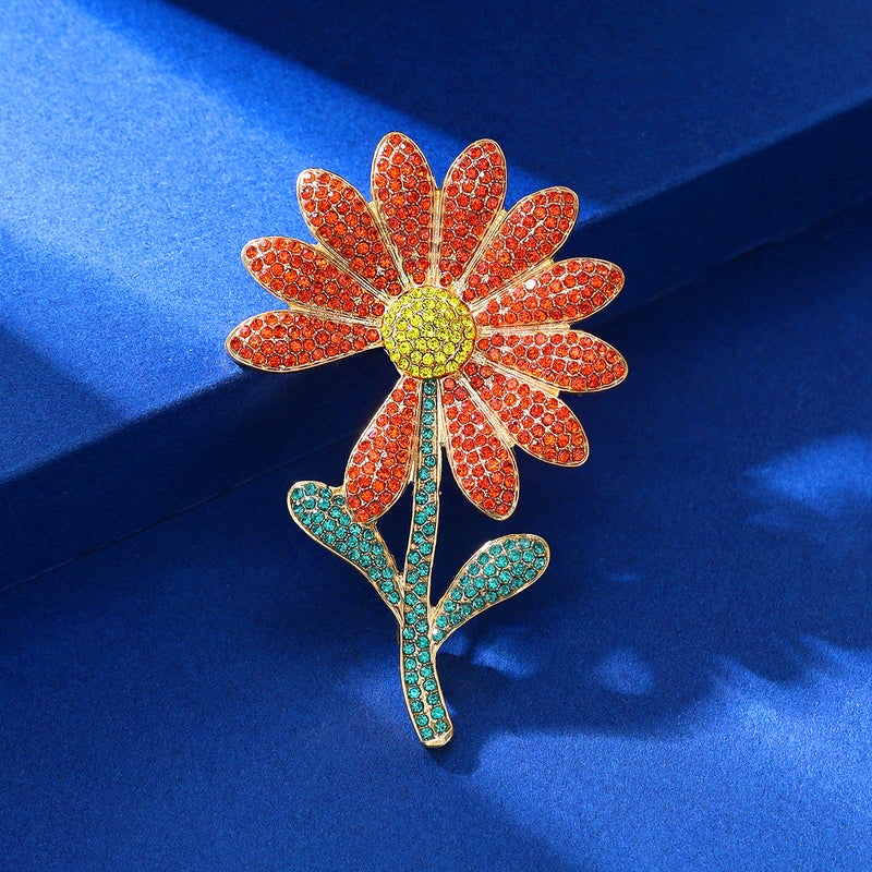 Trendy Popular Daisy Brooch High-End Luxury Statement Sunflower Pin Brooch - Image 3